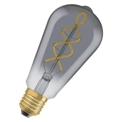 OSRAM LED-Lampe Vintage 1906 Edison 4W E27 | LED Filament | 1800K warmweiß | 140lm | 15.000h | Rauchglas | nicht dimmbar
