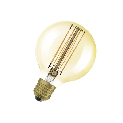 OSRAM LED Filament Globe 80 | 8,8W/822 | E27 dimmbar | 806lm 2200K warmweiß | Vintage Glas gold | 8cm