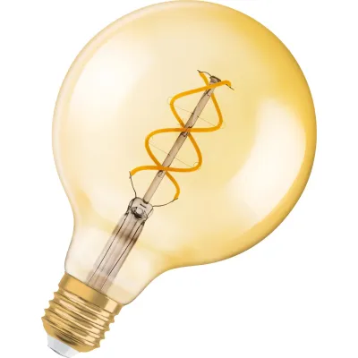 Osram LED Globelampe E27 5W 2000K 250lm Vintage 1906 | Filament | warmweiß | Ø125mm | klar | 4058075092136 | weiß