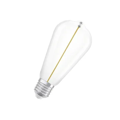 LEDVANCE LED-Lampe Vintage 1906 Edison 16 2.2W E27 | LED Filament | 2700K warmweiß | 150lm | klar | Glas | 15.000h