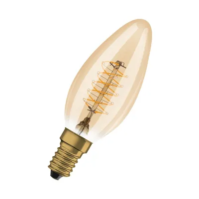 OSRAM LED-Kerzenlampe E14 Vintage 1906 3,4W 250lm 2200K dimmbar | Filament | warmweiß | Glas | gold