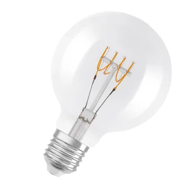 LEDVANCE LED Filament Globe G95 E27 4,8W 470lm 2700K dimmbar | Vintage 1906 | klar | Ø9,5cm Glas | warmweiß