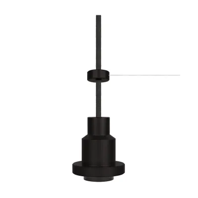 LEDVANCE Pendelleuchte Vintage 1906 PenduLum | E27 Fassung | Aluminium schwarz | 2m Textilkabel | Industrial Design