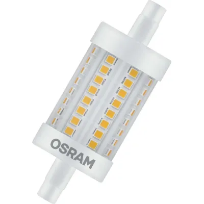 OSRAM LED Stablampe R7s 78mm | 8,2W ersetzt 75W | 2700K warmweiß | 1055lm | klar | nicht dimmbar | weiß