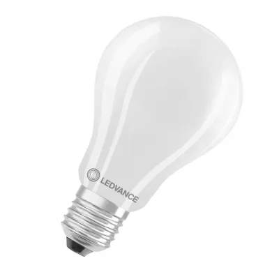 LEDVANCE LED-Lampe E27 | CLA150 17W 4000K 2452lm | Filament Birnenform | matt | neutralweiß | IP20 | weiß