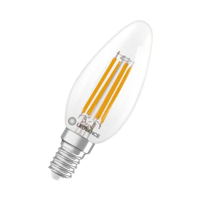 LEDVANCE LED-Kerzenlampe E14 B40 Filament DIM 3,4W 470lm 2700K warmweiß klar | dimmbar | 15.000h | 35mm