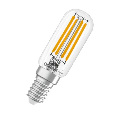 OSRAM LED Lampe E14 T26 6,5W 730lm 2700K warmweiß klar | Speziallampe Kühlschrank | 300° Ausstrahlung | nicht dimmbar