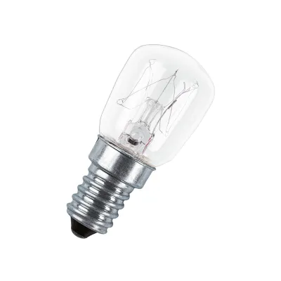 OSRAM | Kühlschranklampe E14 | SPC.T26/57 CL 15 | 15W 230V | klar | 26x57mm | 110lm | langlebig | dimmbar