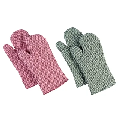 Paar Backofenhandschuhe bunt