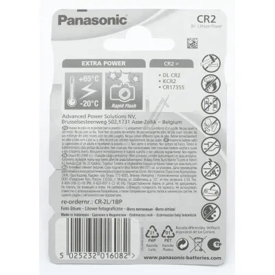 Panasonic CR2 Lithium-Zelle für Staubsauger 3V 850mAh