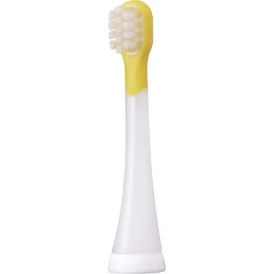 Panasonic Ersatzbürsten EW0942 | Aufsteckbürsten für Kinder | Schallzahnbürsten kompatibel | 2 Stück | weich | gelb