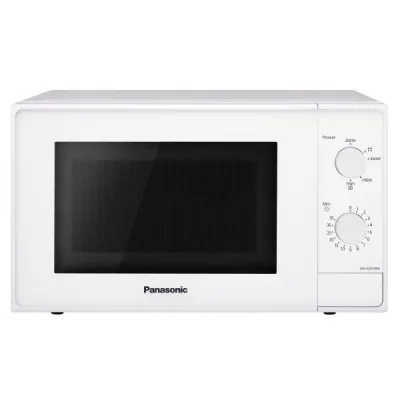 Panasonic Mikrowelle NN-E20JWMEPG | 20L | 800W | 5 Stufen | Drehteller 25,5cm | mechanisch | Auftaufunktion | Weiß
