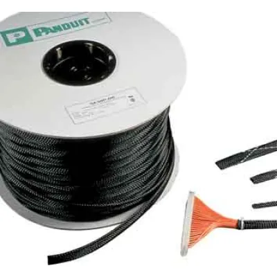 Panduit Geflechtschlauch SE50P-CR0 | 12,7 mm | PET Polyester | halogenfrei | schwarz | -70 bis 125°C | DIN 5510