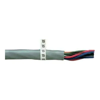 Panduit Kabelmarkierer PCMB-3 1-45 | Kabelmarkierungssystem | Vinyl | selbstklebend | 0–9,5 mm | Heftform | weiß