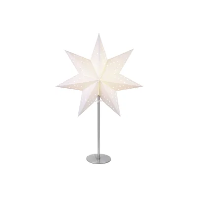 STAR TRADING Standleuchte Bobo 10002236 | Papierstern | 51x34x14 cm | Metall/Papier | E14-Fassung | creme