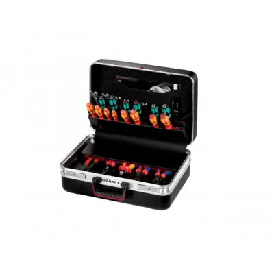 Parat Werkzeugkoffer CLASSIC Plus CP-7 581000171 | leer für 60 Werkzeuge | X-ABS Kunststoff & Alu | 48x36x21cm | Schwarz
