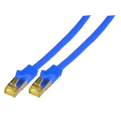 Patchkabel 2x RJ45 Cat6A MK7001.3BL LSZH, blau 3m 10GE 600MHz