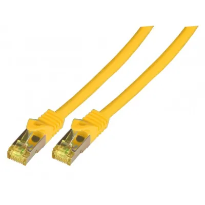Patchkabel 2xRJ45 Cat6A MK7001.7,5Y LSZH gelb 7,5m 10GE 600MHz