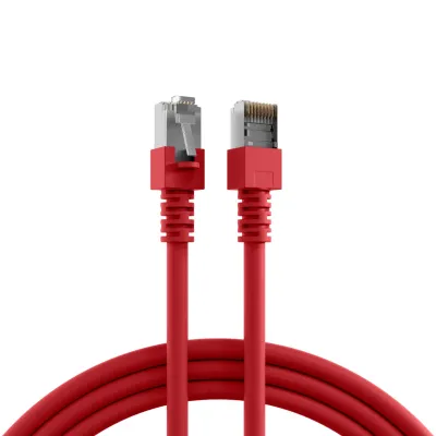 EFB Patchkabel K5458.2 | Cat.5e Ethernet Kabel RJ45 | SF/UTP | 2m | Gigabit | 100 MHz | AWG26 | PVC | Rot