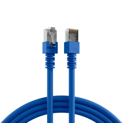 EFB Patchkabel RJ45 K5459.5 | Cat.5e SF/UTP | 5m | vergoldete Kontakte | PVC | Knickschutz | PoE geeignet | blau