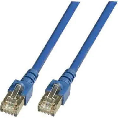 EFB Patchkabel RJ45 K5459.5 | Cat.5e SF/UTP | 5m | vergoldete Kontakte | PVC | Knickschutz | PoE geeignet | blau