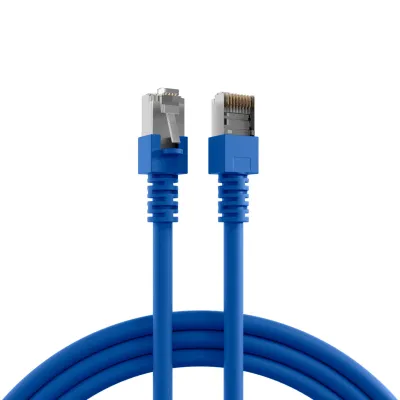 EFB Patchkabel RJ45 K5459.5 | Cat.5e SF/UTP | 5m | vergoldete Kontakte | PVC | Knickschutz | PoE geeignet | blau