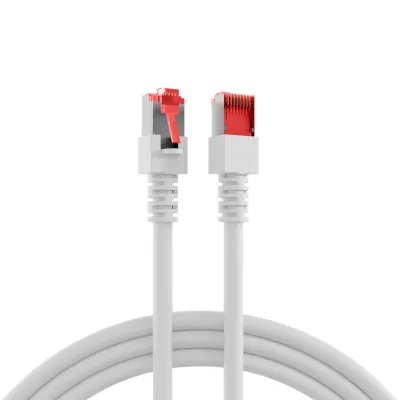 EFB Patchkabel K5518.7,5 | Cat.6 S/FTP RJ45 Ethernet Netzwerkkabel 7,5m | LSZH | vergoldete Kontakte | weiß