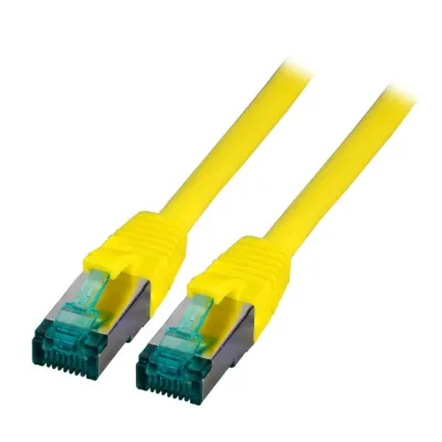 EFB Patchkabel Cat.6A MK6001.10Y | RJ45 S/FTP | LSZH | 10m | AWG27/7 Kupfer | PoE geeignet | Gelb