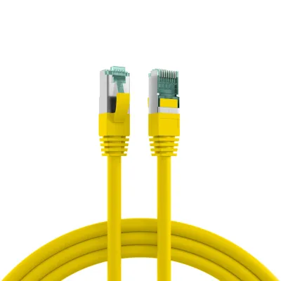 EFB MK6001.15Y Patchkabel Cat.6A S/FTP | 15m | RJ45 beidseitig | LSZH | PoE geeignet | AWG27/7 | gelb