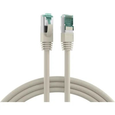 EFB Patchkabel MK6001.15G | Cat.6A S/FTP RJ45 | 15m | LSZH | AWG27/7 | PoE geeignet | flammwidrig | grau