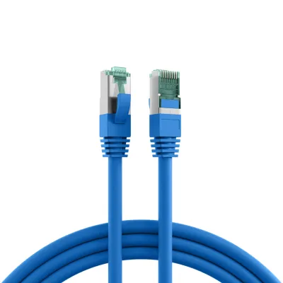 EFB Patchkabel MK6001.7,5BL | Cat.6A S/FTP Netzwerkkabel | 7,5m | RJ45 Stecker | LSZH | AWG27 | PoE | blau