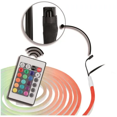 Paulmann LED-Strip Outdoor Set 78890 | 5m | RGB Farbwechsel | IP44 | 30W | dimmbar mit Fernbedienung | Kunststoff Weiß