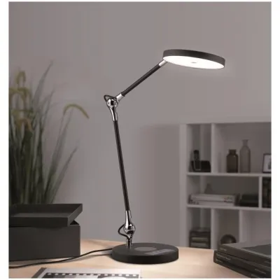Paulmann LED Schreibtischleuchte Numis 78910 | 11W | Touchdimmer | Qi Wireless Charging | 2700-6500K | Schwarz