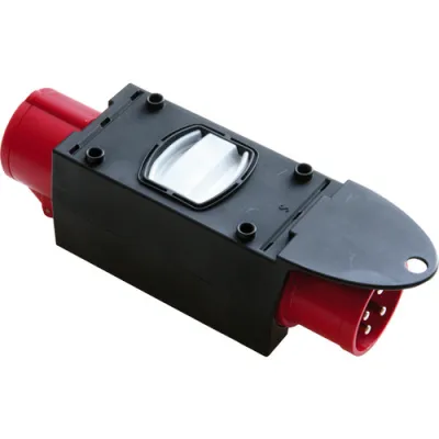 PC Electric mobiler Kunststoffverteiler St.Anton-2f 9436432 | CEE 32A/16A 5p 400V | IP44 | Phasenwender | LS-Schalter