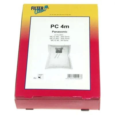 Pc4m-Beutel für Staubsauger Filterclean FL0250K 4er-Pack