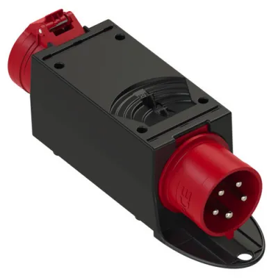 PCE CEE-Mobil-Verteiler St.Anton-2f PCE9436422 | 32A 5p Stecker | 16A 5p Steckdose | IP44 | Polyamid | schwarz-rot-blau