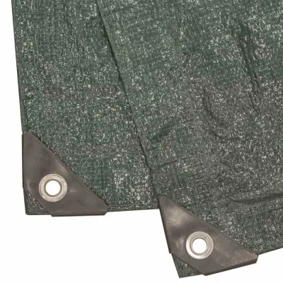 Siena Garden PE-Schutzplane Premium H56634 | Abdeckplane 4x5m | 140 g/m² | verstärkte Ecken | wetterfest | grün