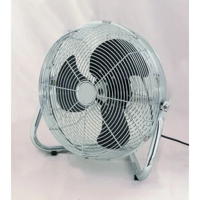 Dekon Design Bodenventilator B130 | 30 cm Ø | 55W | 3 Stufen | Metall | verstellbare Neigung | Chrom