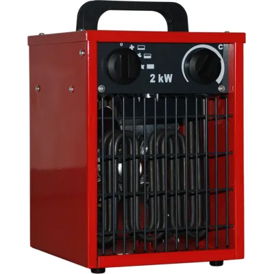 DeKon Heizgerät 2kW IFH01-20H | elektrischer Konvektor | freistehend | 2 Schaltstufen | IP44 | Temperatur 0–40°C | rot