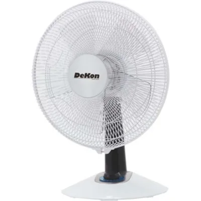 Dekon Design Tischventilator B460 Silence Stratos | 30cm | 4 Stufen | Nachtmodus | Oszillierend | Weiß/Schwarz