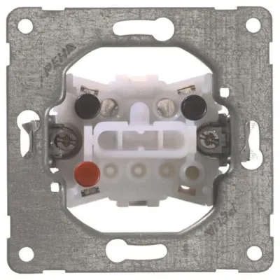 PEHA Wippschalter 2-polig 00190211 | Ausschalter Unterputz IP20 | Steckklemme | 10A 250V | Metall
