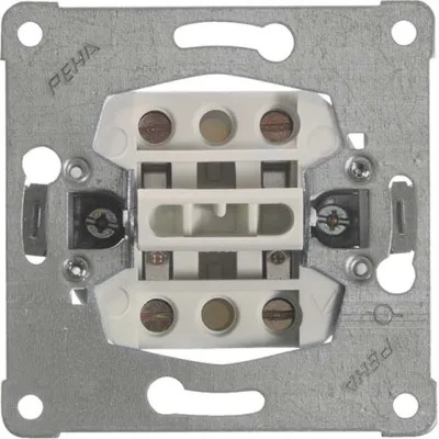 PEHA Wippschalter D 612/16 UP 2-polig | Ausschalter Unterputz | 16A 250V | IP20 | Schraubanschluss | halogenfrei