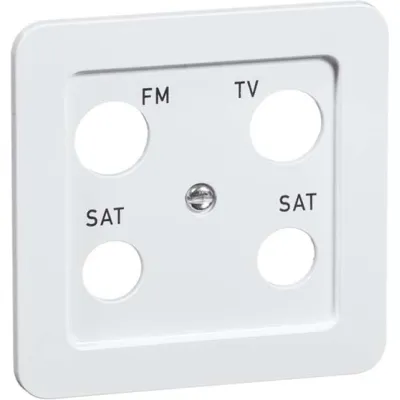 PEHA Zentralplatte 4-fach D 80.610.02 TV/4B | Koax Antennendose Abdeckung | Unterputz | Duroplast | IP20 | weiß
