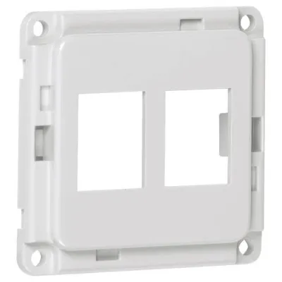 PEHA by Honeywell Abdeckung Keystone D 710/2.02 KEY | Zentralplatte 2-fach | IP20 | Kunststoff glänzend | weiß RAL 9010