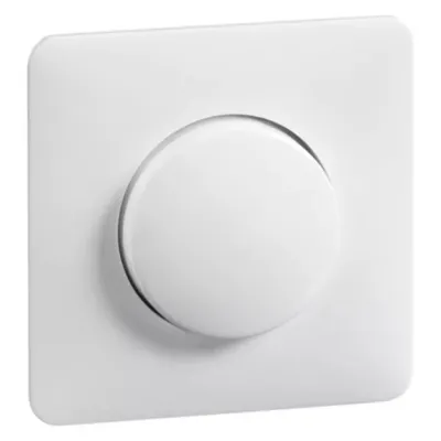 PEHA Dimmer-Abdeckung 80.610.02 HR | Zentralplatte mit Drehknopf | für Drehdimmer | IP20 | Kunststoff | reinweiß