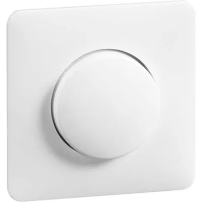 PEHA Dimmer-Abdeckung 80.610.02 HR | Zentralplatte mit Drehknopf | für Drehdimmer | IP20 | Kunststoff | reinweiß