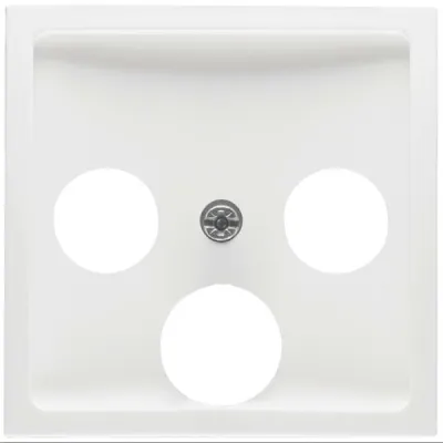 PEHA Zentralplatte Antennensteckdose D 11.610.02 TV | Koax 2-/3-Loch | Unterputz | Kunststoff | Reinweiß