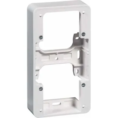 PEHA Aufputz-Gehäuse 2-fach 80.692.02 | Kombi-Rahmen | Duroplast Kunststoff | waagerecht & senkrecht | weiß RAL 9010