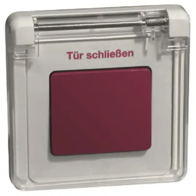 PEHA Feuertürentaster D 81.556.02/rot V K | Unterputz | Klappdeckel | Wipptaster | 1-polig | IP20 | rot/weiß