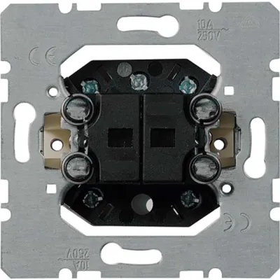 PEHA Gruppen-/Jalousietaster D 254 T | 4 Schließer | 10A 250V | Unterputz | Wippe | IP20 | halogenfrei | Basiselement
